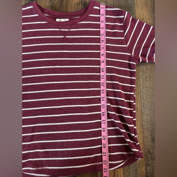 Maurice’s Size Small Purple and White Stripped Long Sleeve Shirt - Picture 7 of 10